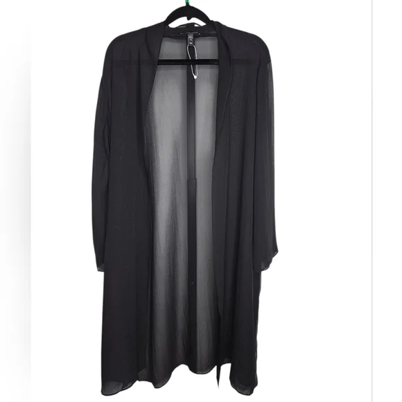 Eileen Fisher Sheer 100% Silk Georgette Jacket – Oversized Petite Small, NWOT - Picture 5 of 11